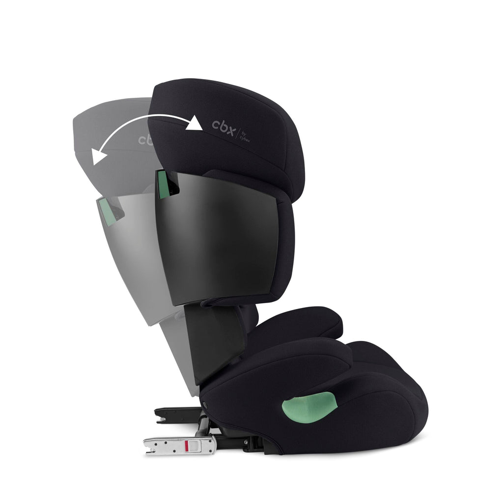 CBX by CYBEX Kinder-Autositz Solution X i-Fix, Für Autos mit und ohne ISOFIX, Ab ca. 3 bis 12 Jahre (100 - 150 cm), Ab ca. 15 bis 50 kg, Schwarz