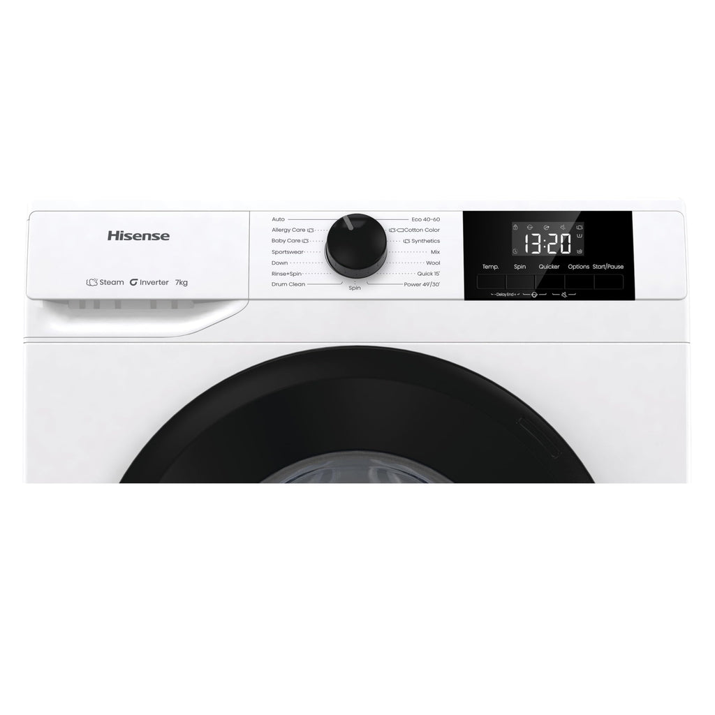 Hisense WF1G7021BW Freestanding 7 KG-Front Load Durable Inverter Washing Machine, Steam Wash-Quick Wash-15