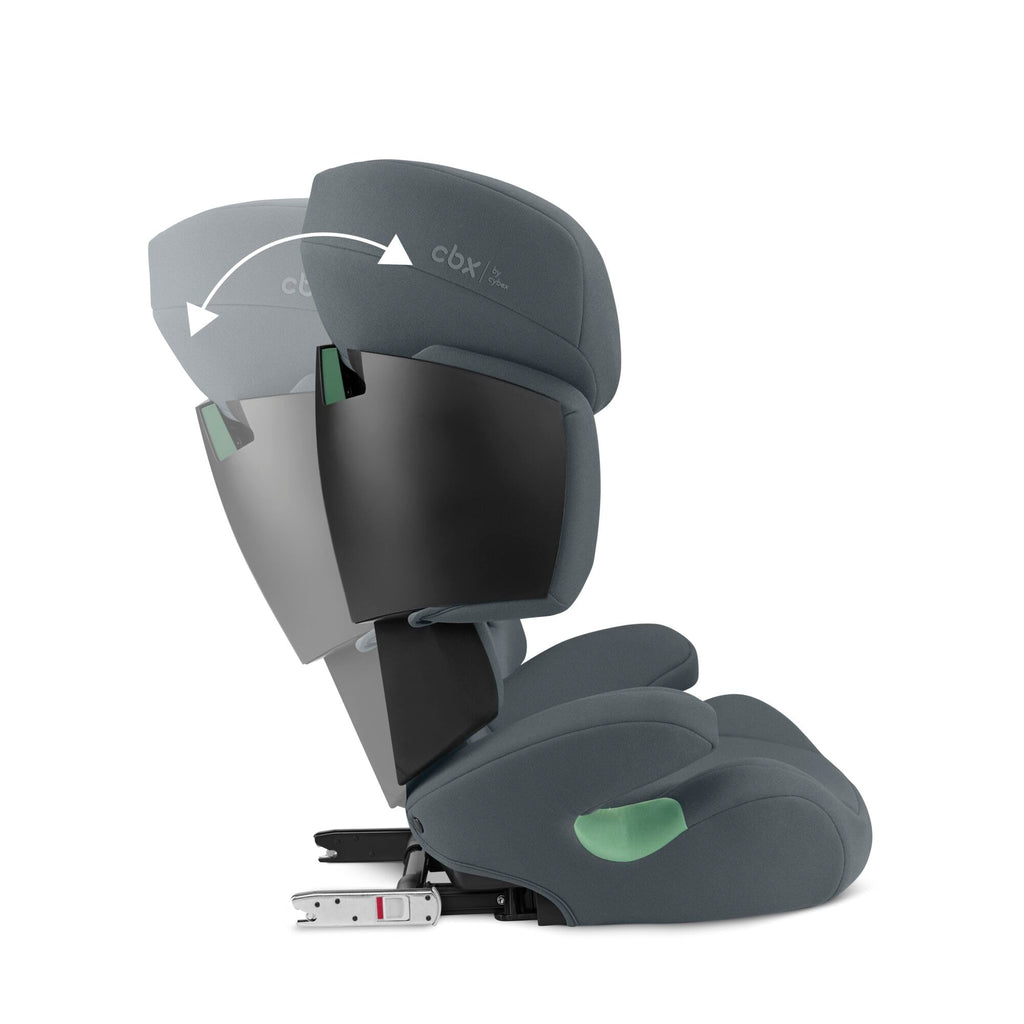 CBX by CYBEX Kinder-Autositz Solution X i-Fix, Für Autos mit und ohne ISOFIX, Ab ca. 3 bis 12 Jahre (100 - 150 cm), Ab ca. 15 bis 50 kg, Grau