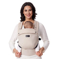 Momcozy Babytrage aus 100% Baumwolle – Baby Carrier für Kleinkind (3-24 Monate, 3,2-20 kg) · Ergonomische M-Position · X-Rücken · Taillengurt 64-127cm, Khaki