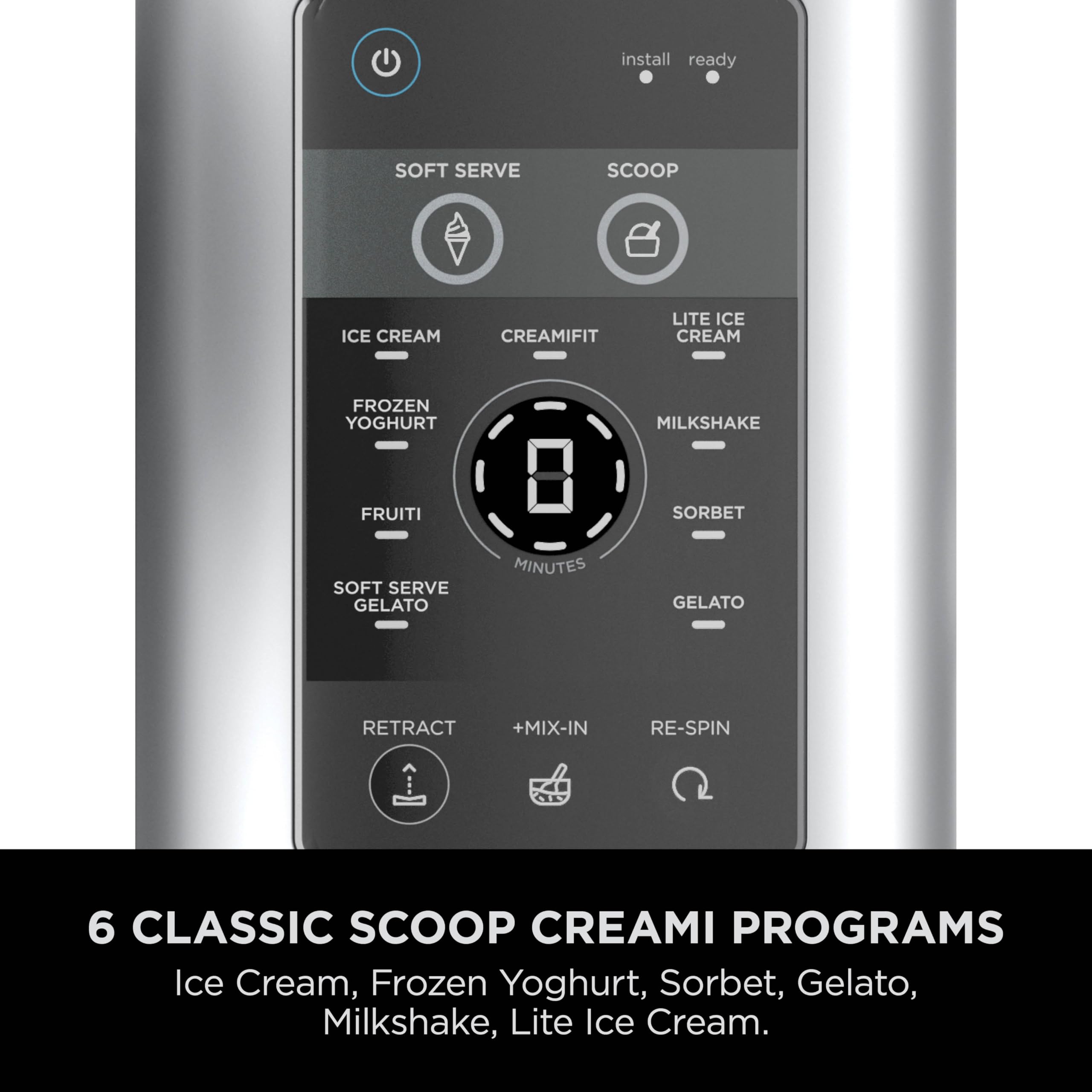 Ninja CREAMi Scoop and Swirl Soft Serve and Ice Cream Maker with 2x Tubs, 13 Functions, Makes Ice Cream, Soft Serve