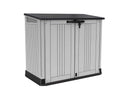 Keter Store It Out Nova Outdoor Garden Furniture Storage Shed Light Grey with Dark Grey Lid | Fade Free | All Weather Resistant