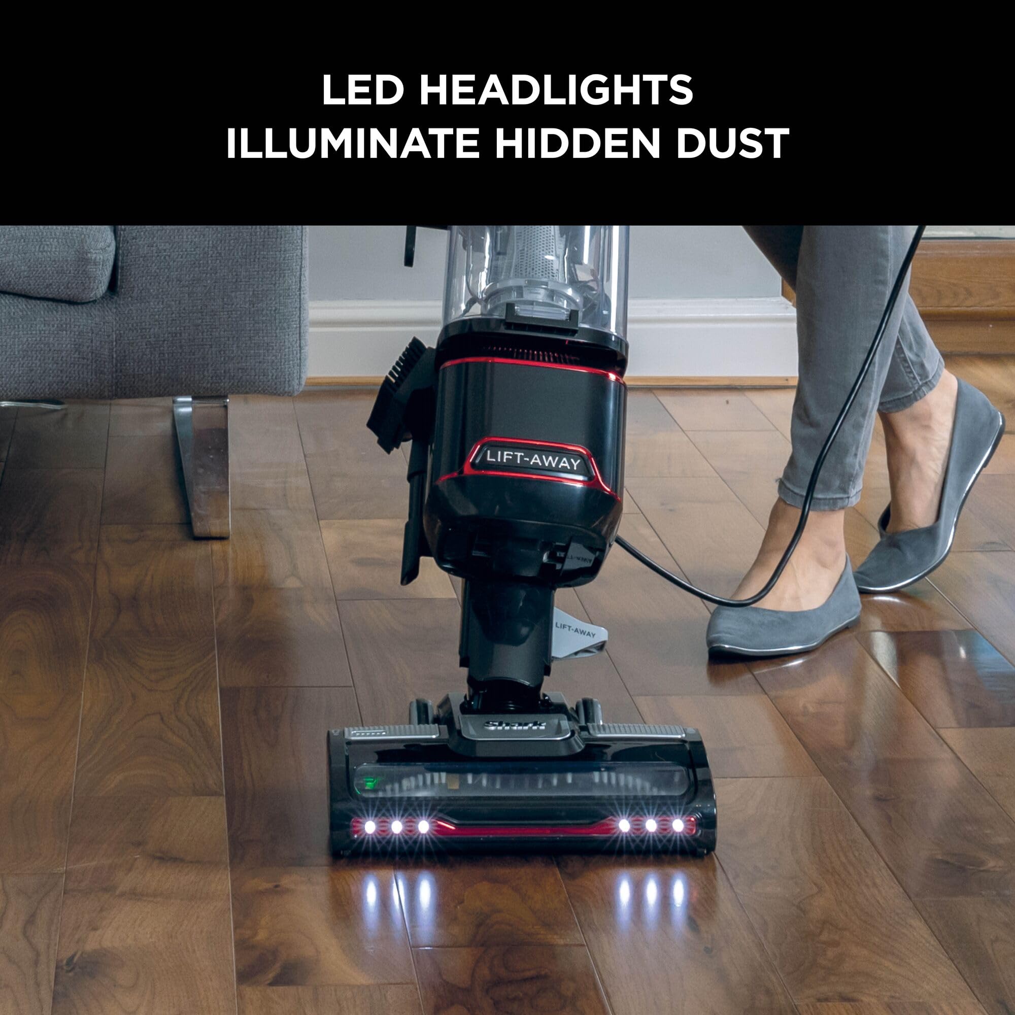 Shark Corded Upright Vacuum Cleaner 1.1L with Lift-Away Technology, Pet Model, LED Headlights, Anti-Allergen, 8m Cord, 750W, Pet
