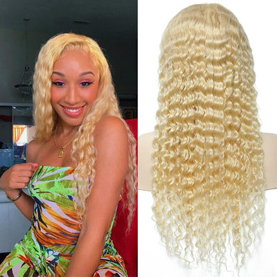 #613 Color 13×4 Lace Frontal Wig Deep Wave Wigs