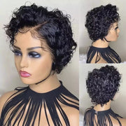 Pixie Curly Hair 4X4 Lace Closure Wig