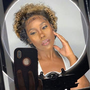Short Pixie Cut Curly Human Hair Wigs