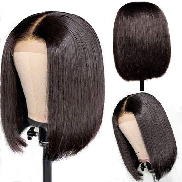 HD Lace Wig 5X5 Lace Unit Closure Straight Bob Wig (180 Density)
