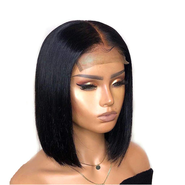 HD Lace Wig 5X5 Lace Unit Closure Straight Bob Wig (180 Density)