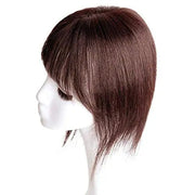 Handmade Human Hair Topper Clip in Hairpiece with Bangs 12x14cm