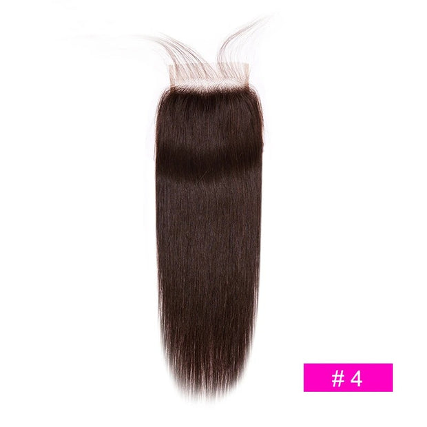 Straight Omber Lace Closure Natural Color/ #2/ #4/ 1b/4/27 /1b/27 1b/99j 100% Remy Human Hair Closure "8-20"