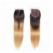 Straight Omber Lace Closure Natural Color/ #2/ #4/ 1b/4/27 /1b/27 1b/99j 100% Remy Human Hair Closure "8-20"