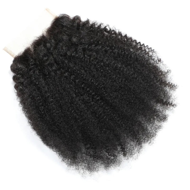 Lace closure 4"x 4" Virgin Human Hair Afro Kinky Closure