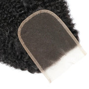 Lace closure 4"x 4" Virgin Human Hair Afro Kinky Closure