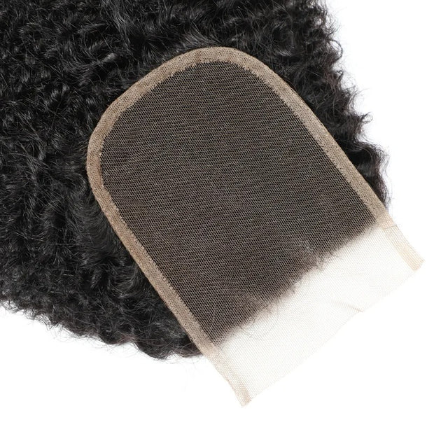Lace closure 4"x 4" Virgin Human Hair Afro Kinky Closure