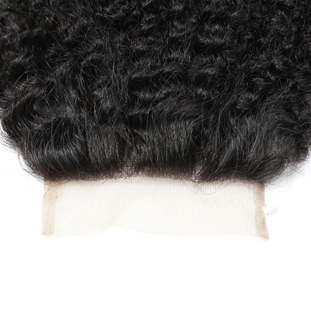 Lace closure 4"x 4" Virgin Human Hair Afro Kinky Closure