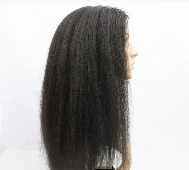 100% Human Hair Afro kinky Yaki Straight Full lace wigs