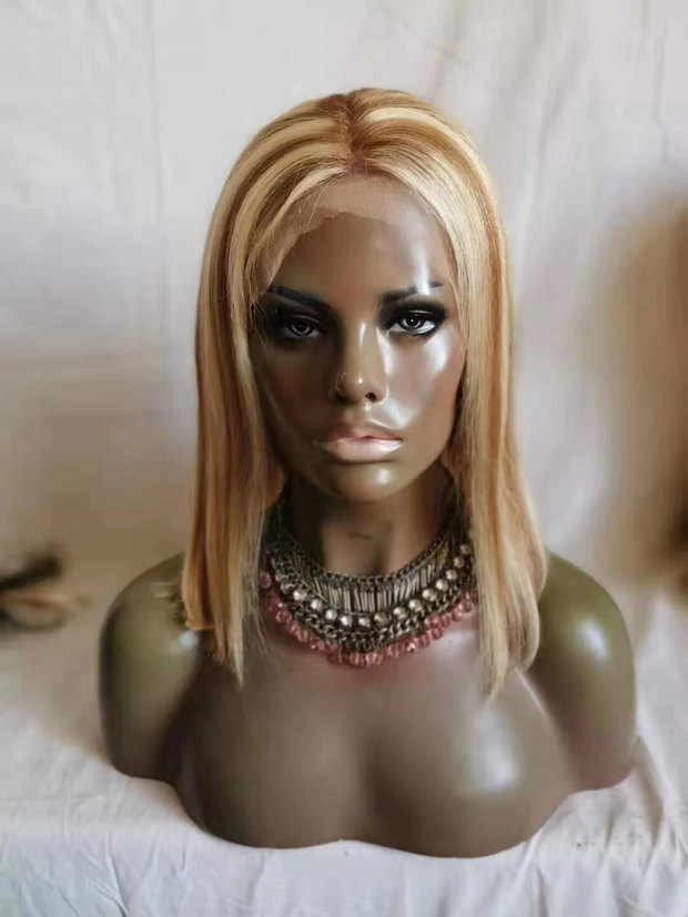 Loose Curl Full Lace Front Wig Bayalage Color 4/27/613 Highlight