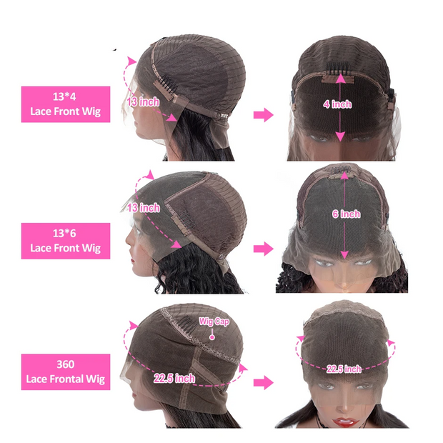 Lace Frontal Water Wave Human Hair Wig (180 Density)
