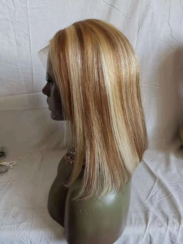Loose Curl Full Lace Front Wig Bayalage Color 4/27/613 Highlight
