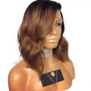 Bayalage Natural Wavy Dark Root Brown Human Hair Wig