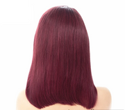 Straight/ Wavy Ombre Full Lace Wig (1b/99J Wine) Human Hair Wigs