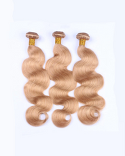 27 Honey Blonde Peruvian Human Hair Body Wave 3Bundles