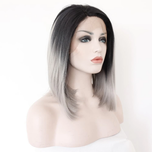 Human Hair Bob T Lace Front Wig Inch Straight (150% Density)
