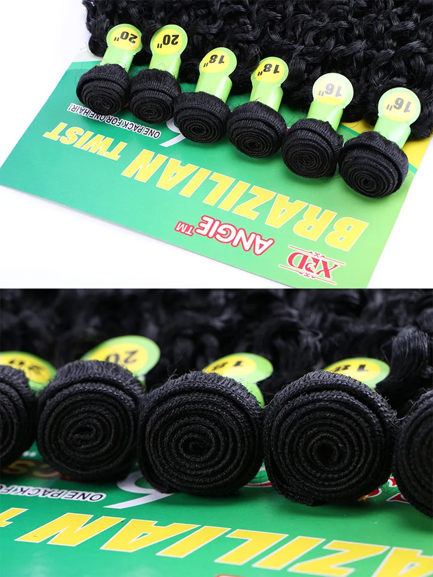 Quick weave 6pcs human hair bundles curly virgin hair