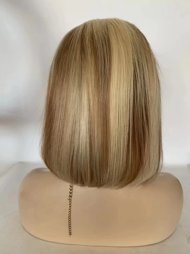Loose Curl Full Lace Front Wig Bayalage Color 4/27/613 Highlight