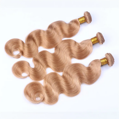 27 Honey Blonde Peruvian Human Hair Body Wave 3Bundles