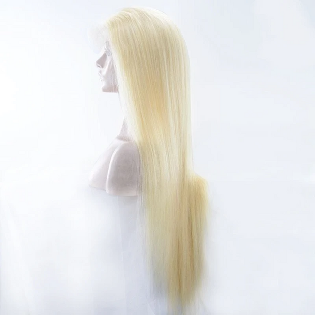 Russian Straight 613 Light Blonde Full Lace Wigs Human Hair Wigs