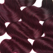 Straight/ Body Wave T1b/99j Wine Red Peruvian Human Hair 3bundles