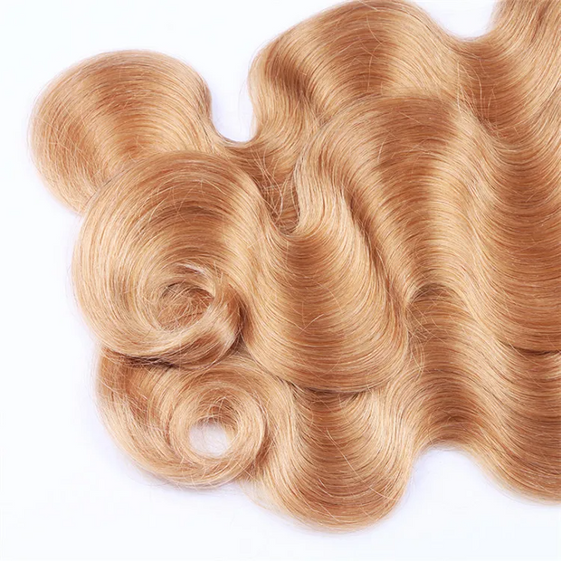 27 Honey Blonde Peruvian Human Hair Body Wave 3Bundles