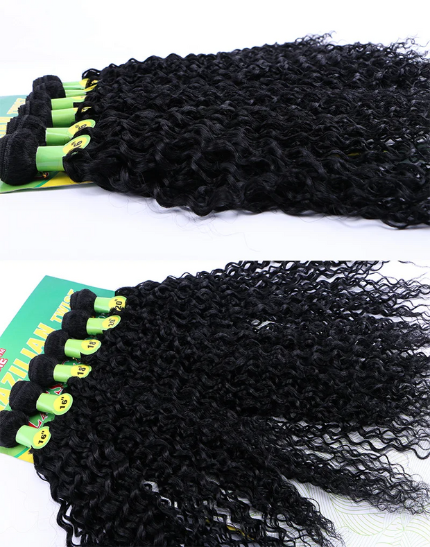 Quick weave 6pcs human hair bundles curly virgin hair