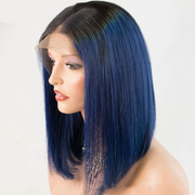 Human Hair Bob T Lace Front Wig Inch Straight (150% Density)