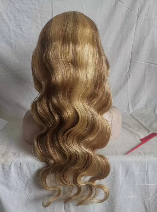 Loose Curl Full Lace Front Wig Bayalage Color 4/27/613 Highlight