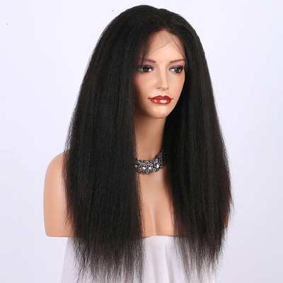 100% Human Hair Afro kinky Yaki Straight Full lace wigs