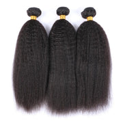10A Grade Brazilian Virgin Kinky Straight Human Hair Weaves 3bundles