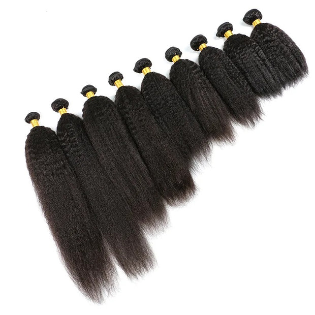 10A Grade Brazilian Virgin Kinky Straight Human Hair Weaves 3bundles