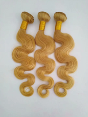 27 Honey Blonde Peruvian Human Hair Body Wave 3Bundles