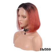 Human Hair Bob T Lace Front Wig Inch Straight (150% Density)