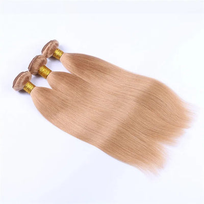 27 honey blonde peruvian human hair bundles Silk Straight 3bundles