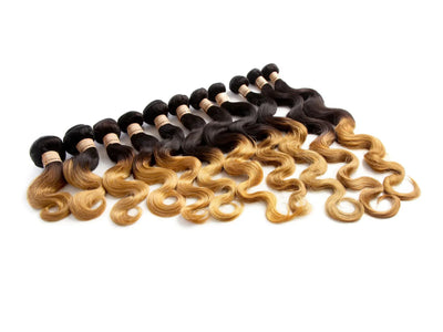 Body Wave T1b/27 Ombre Honey Blonde Peruvian Human Hair 3bundles