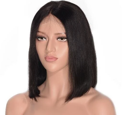 Human Hair Bob T Lace Front Wig Inch Straight (150% Density)
