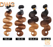 DWG Brazilian Body Wave Ombre Hair 1/3/4 Bundles