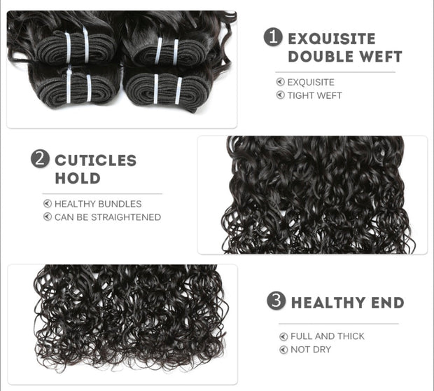 India Water Wave Human Hair Bundles