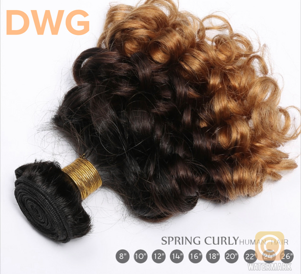 DWG Malaysian Loose Bouncy Curly Human Hair Bundles