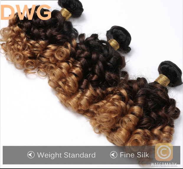 DWG Malaysian Loose Bouncy Curly Human Hair Bundles