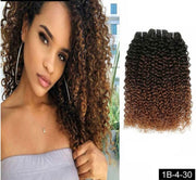Afro Kinky Curly Ombre Mongolian 100% Human Hair Bundles