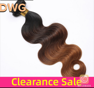DWG Brazilian Body Wave Ombre Hair 1/3/4 Bundles